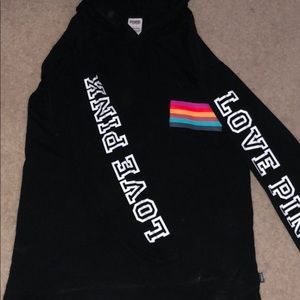 Pink Victoria secret shirt with hood